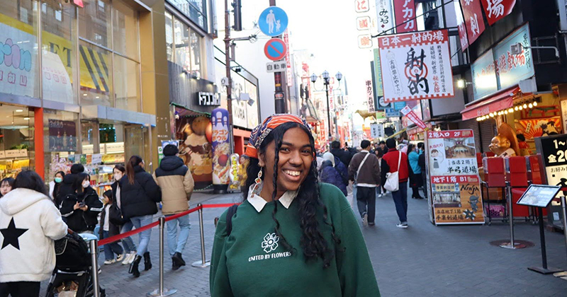 Nithila Chrisostam in Osaka, Japan