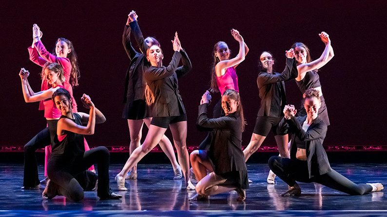 A group of people in contemporary dance