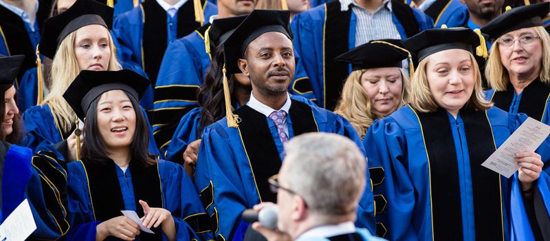 Doctoral Hooding 2018 UD graduates gather at commencement