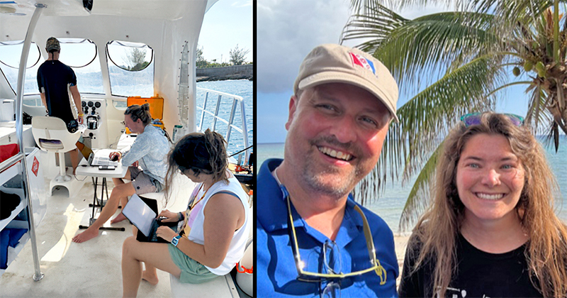 Caribbean Mapping Undergraduate student conducts underwater mapping research in the Caribbean and off the coast of Delaware as part of REU experience