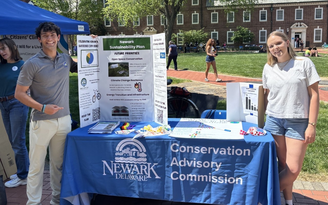 Earth Day table on the Green