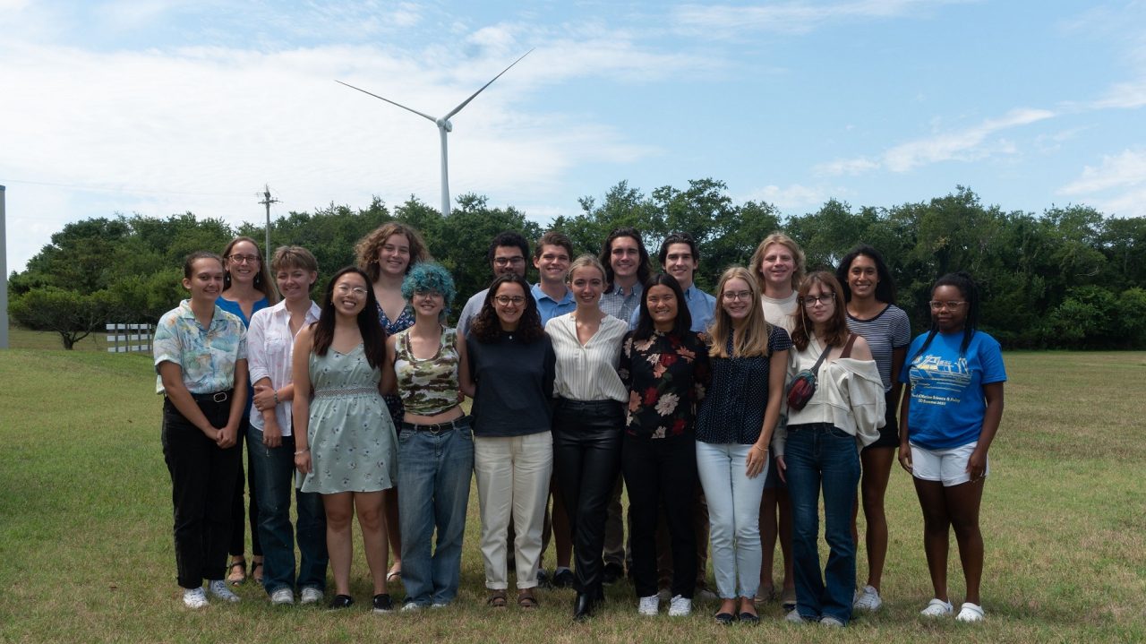 2022 REU students on UD's Lewes Campus