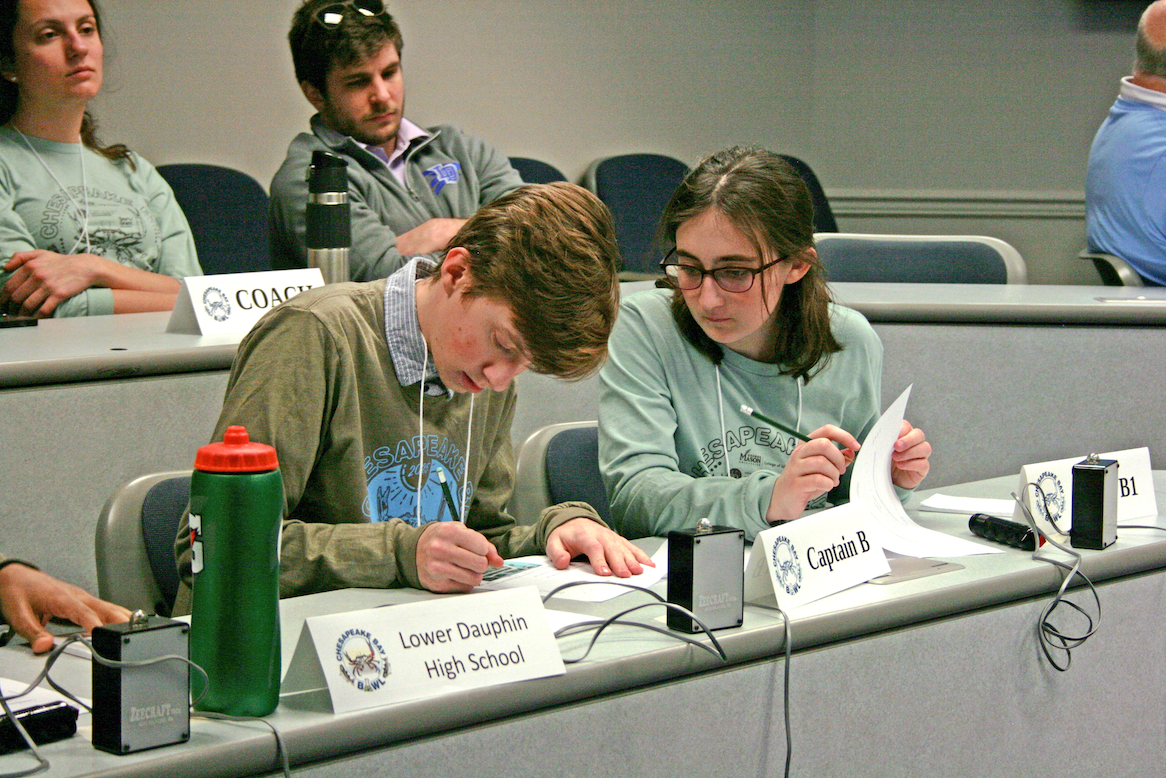 Students competing at the Chesapeake Bay Bowl