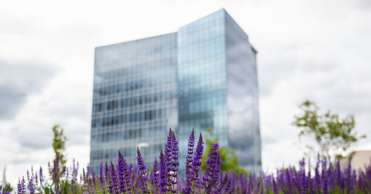 Landscape photo of the College of Health Science STAR Campus building