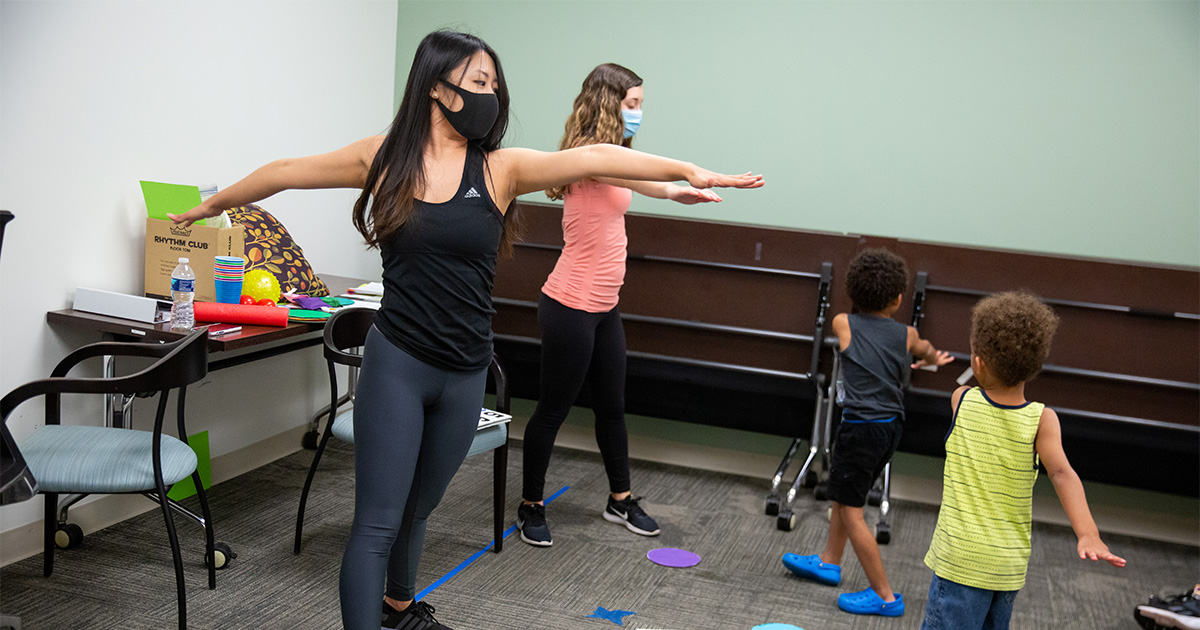 Children exercise so researchers can gain a better understanding of autism’s effects on movement