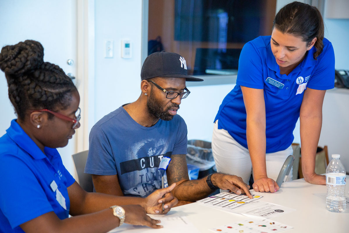 Graduate Students with patient during UD Aphasia Summer Intensive