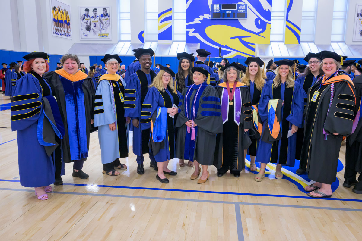Group photo of School of Nursing doctorates at Doctoral hooding
