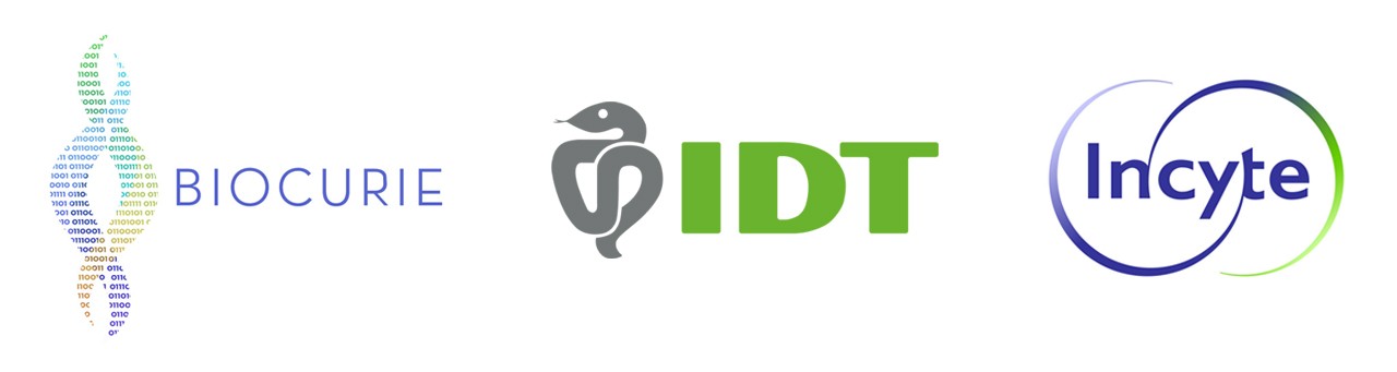 Biocurie IDT Incyte logos