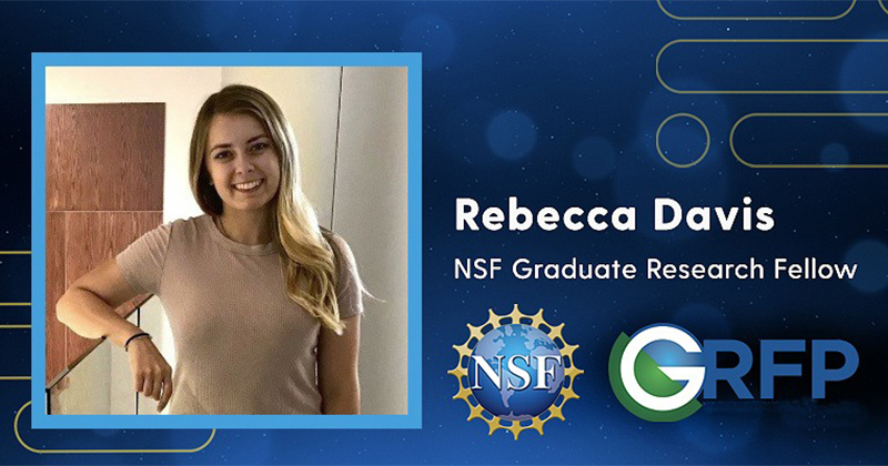 NSF Graduate Research Fellow: Rebecca Davis Rebecca Davis Rebecca Davis, who is enrolled in UD’s doctoral program in mechanical engineering, plans to conduct research on quantifying muscle fatigue and assess its relationship to injury risk in baseball pitchers.