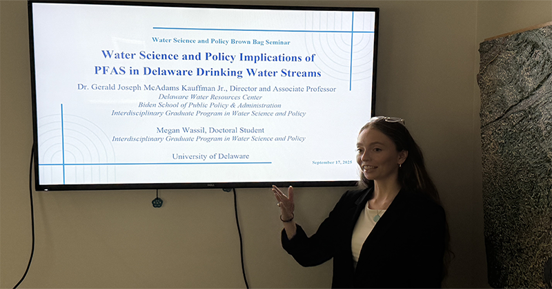 Megan Wassil presenting
