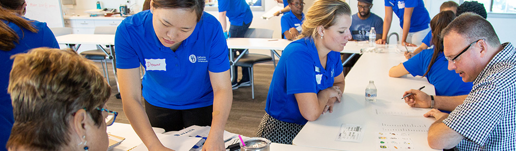 Students work on an intensive treatment approach for adults with acquired aphasia, a communication disorder that impacts the ability to understand and express language.