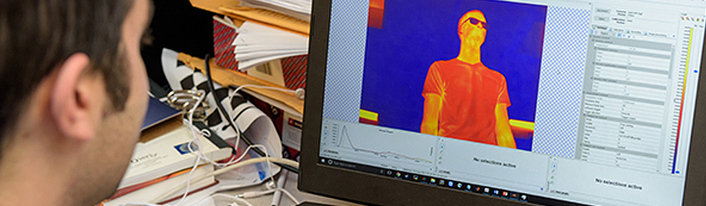 Student looking at computer screen