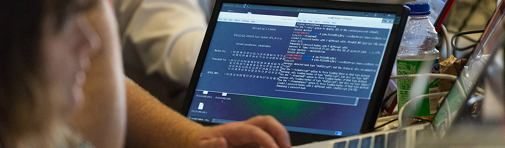 Close up of a laptop monitor showing engineering data.