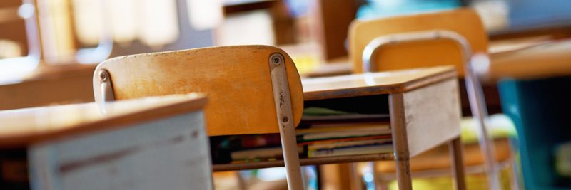 155096737 Empty classroom with no students