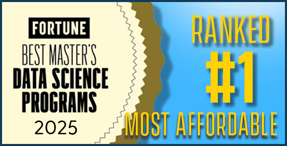 Fortune Best Master's Data Science Program in Affordablility 2025 seal