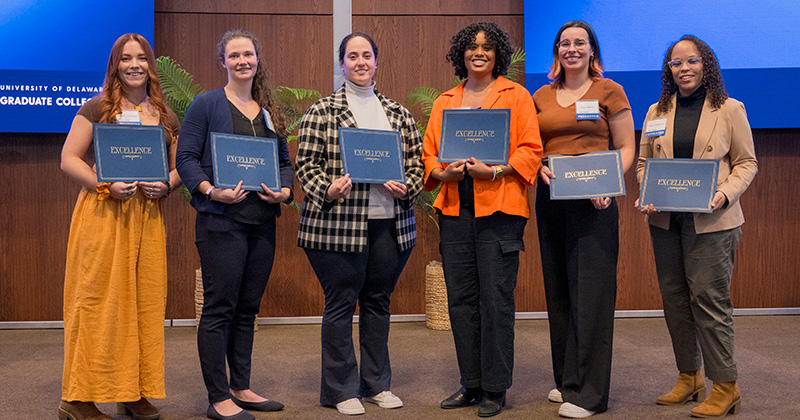 Ophelia Christoph, Rebecca Daniels (Ignite Award Winner), Jessica Rubira Gamba, Alexandra Wynn, Filipa Ribeiro, and Alexis Ambroise (Glow Award Winner)
