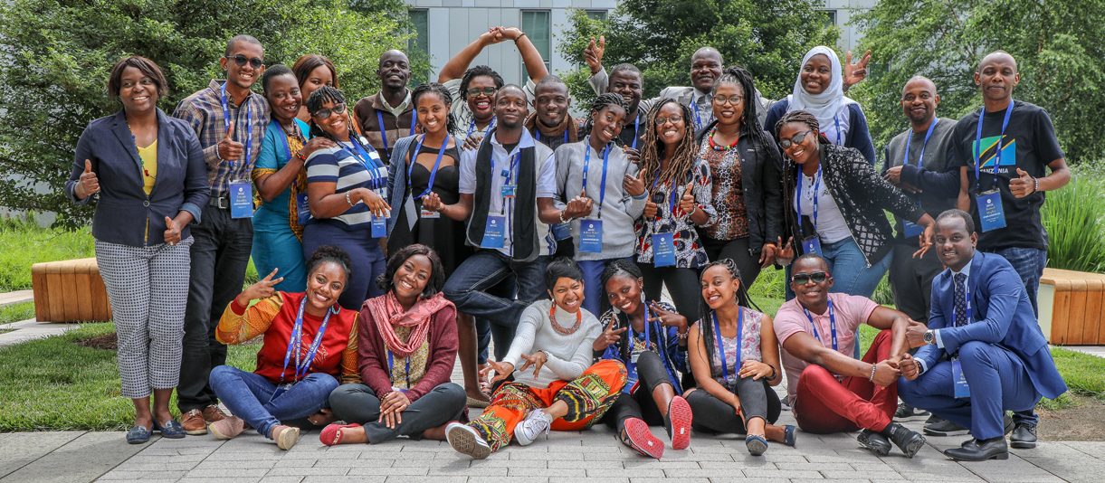 YALI participants gather MEPI program participants and staff at closing celebration