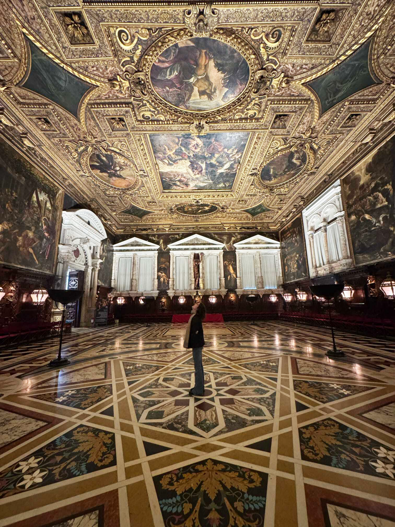 Study Abroad Storytelling Contest winner students standing inside a meseum in Venice, Italy
