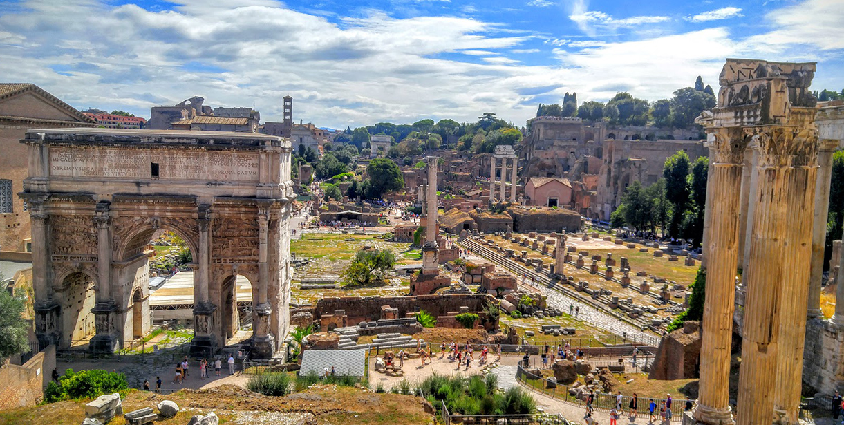 A view from above the Roman Forum 