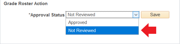 grade roster not reviewed