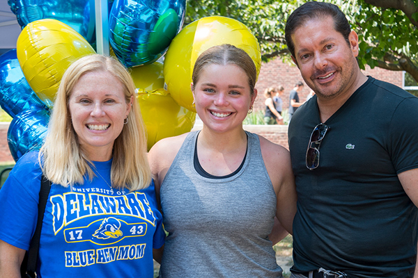 Parents with UD student Parents with UD student