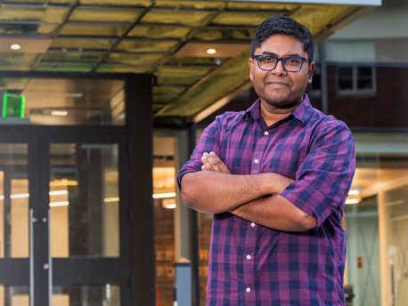 CANR - Aditya Dutta - Plant Stress - 10.23.20 Student on campus at the University of Delaware