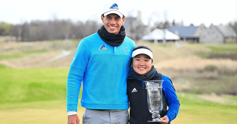 Earlier this month, two University of Delaware golfers did something that had only been done once before in the history of the PGA WORKS Collegiate Championship. It was the second time that a school has swept the individual championships. Earlier this month, two University of Delaware golfers did something that had only been done once before in the history of the PGA WORKS Collegiate Championship. It was the second time that a school has swept the individual championships.