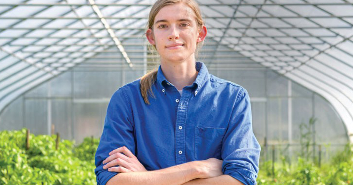 Seth Rickey, ANR19, Delaware Extension Scholar, researched how Listeria infects lettuce.