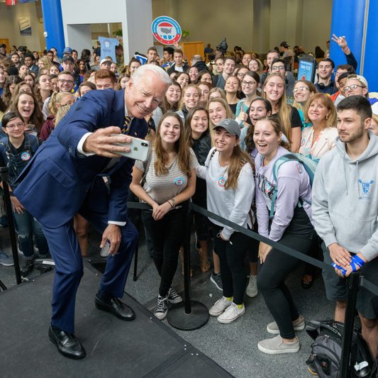 Vice President Joe Biden pays a visit to the Trabant University Center for 