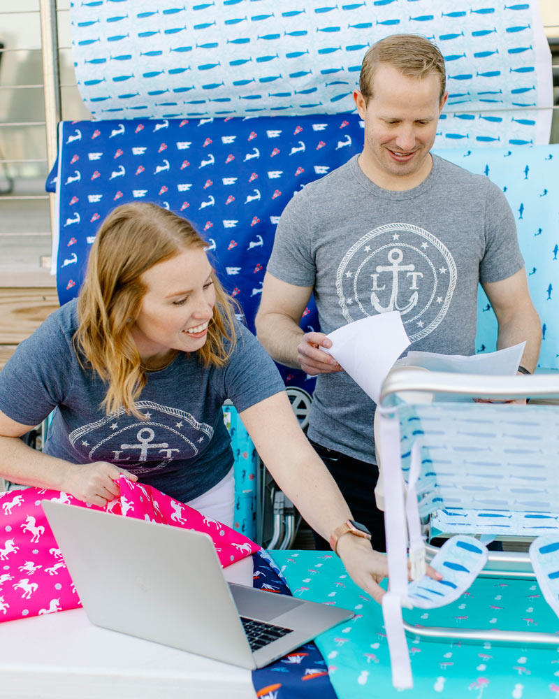 Ackmann with her brother Brenton Hutchinson, Co-founder and CEO of LowTides. Ackmann with her brother Brenton Hutchinson, Co-founder and CEO of LowTides.