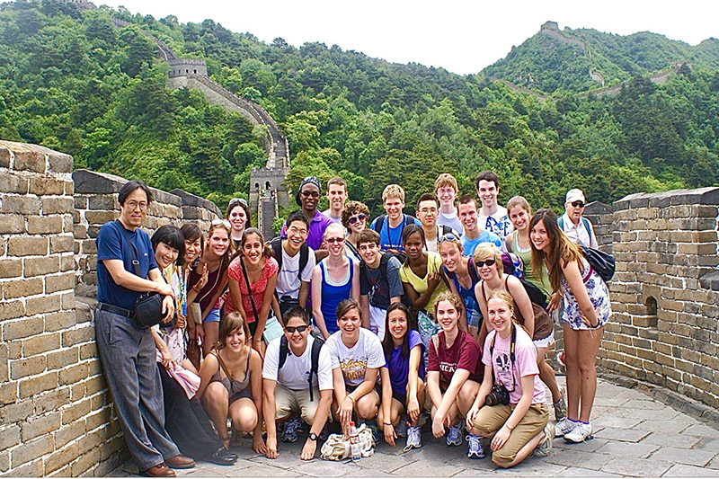 UD Students visiting China Great Wall during study abroad