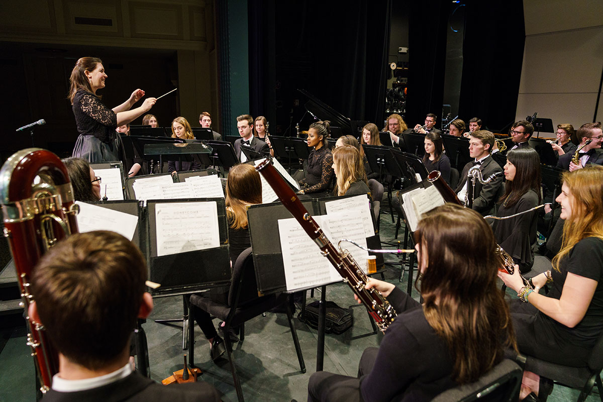 MUSC-Wind_Ensemble-Symphonic_Band-031718 Music students at UD