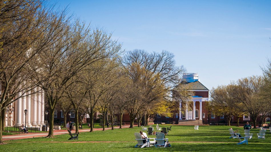 Exterior campus shots during the COVID-19 Pandemic, April 6th, 2020. 