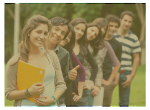 Background photo shows a team of leaders standing outside