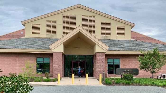 A photo of the front of the Allen Lab