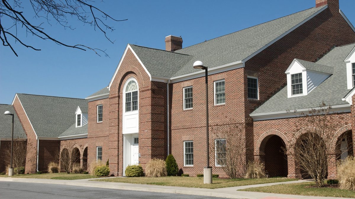 A photo of the front of the Carvel Research and Education Center building.