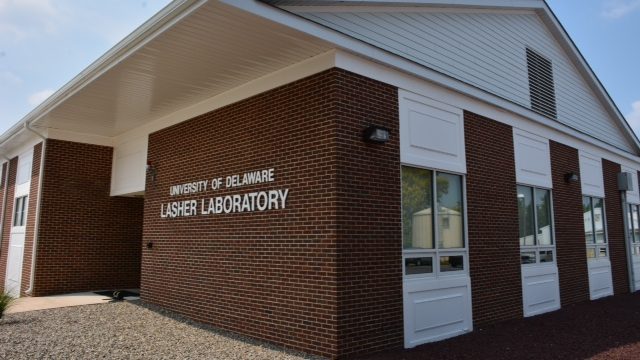 A photo of the side of Lasher Laboratory in Georgetown, Delaware.