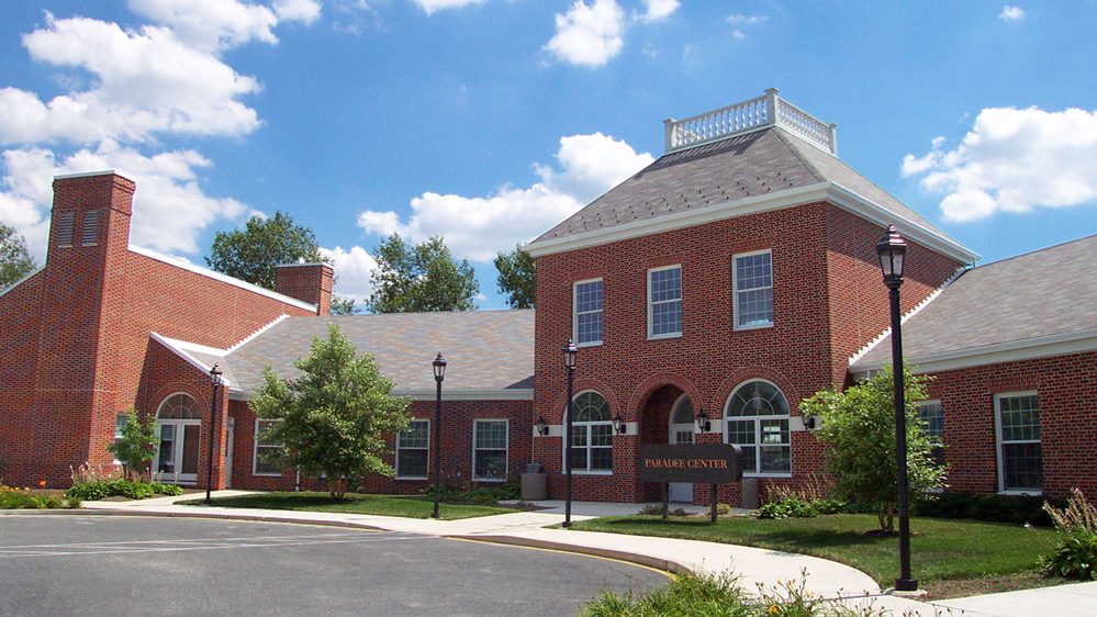 A photo of the front of the Paradee Center in Dover, Delaware.