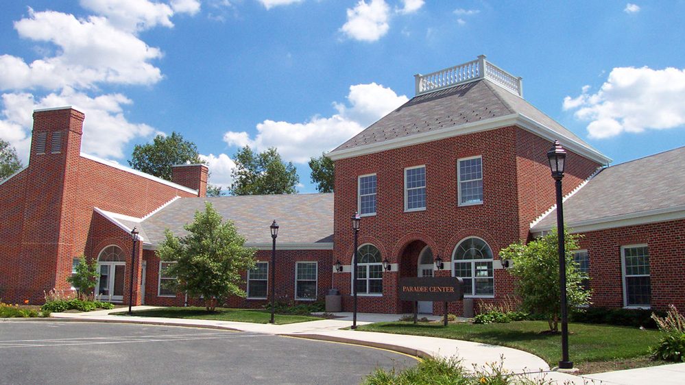 A photo of the front of the Paradee Center in Dover, Delaware.