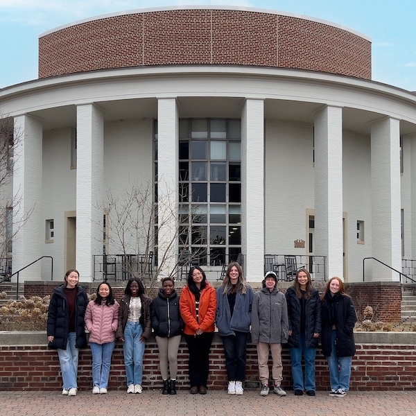 Applied Econ students posing at Townsend Hall