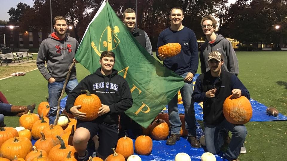 A group photo of the Alpha Gamma Rho Fraternity