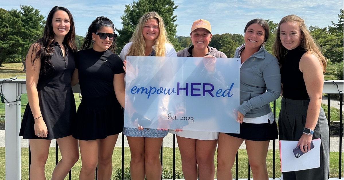 The Women in Sports Club at a golf event in Wilmington.