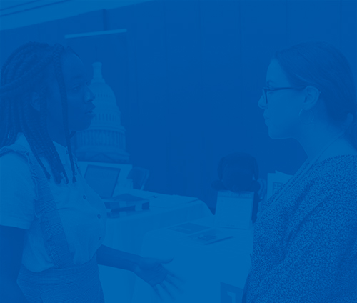 Network blue image of students
