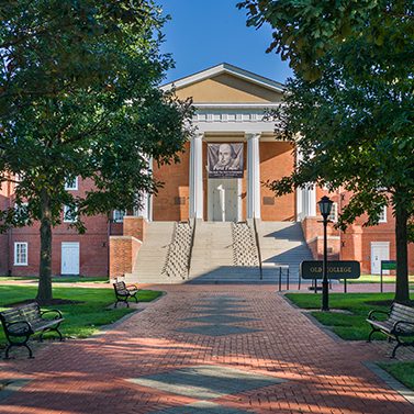 Exterior photos of Old College Hall in late September, 2016. - (Evan Krape / University of Delaware)