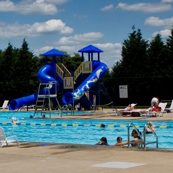 Outdoor Pool on a beautiful July day.