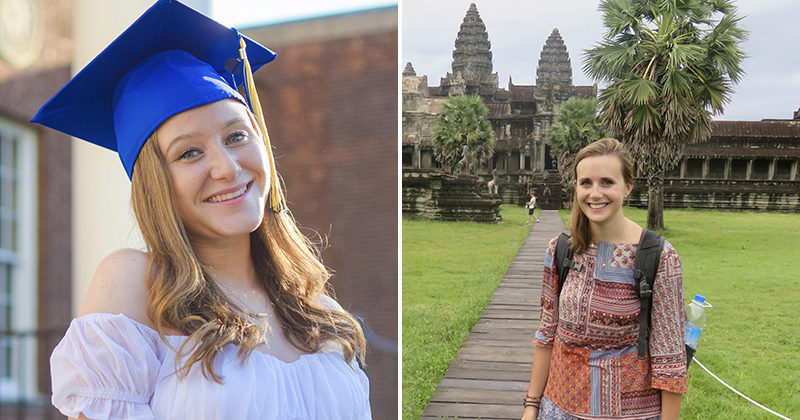 Students Shay Lukas (left) and Kathrin Reed