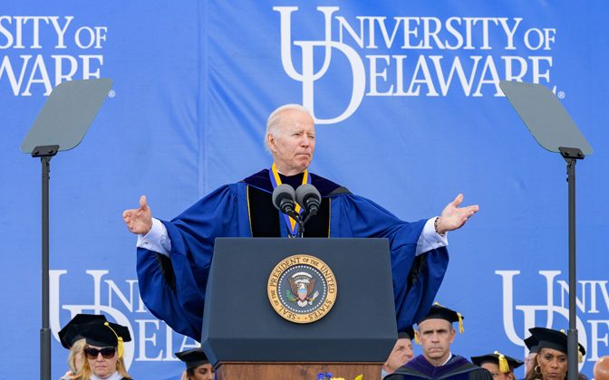 President Joe Biden speaks at commencement 