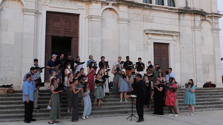The UD Chorale performs in Croatia during the summer of 2022.