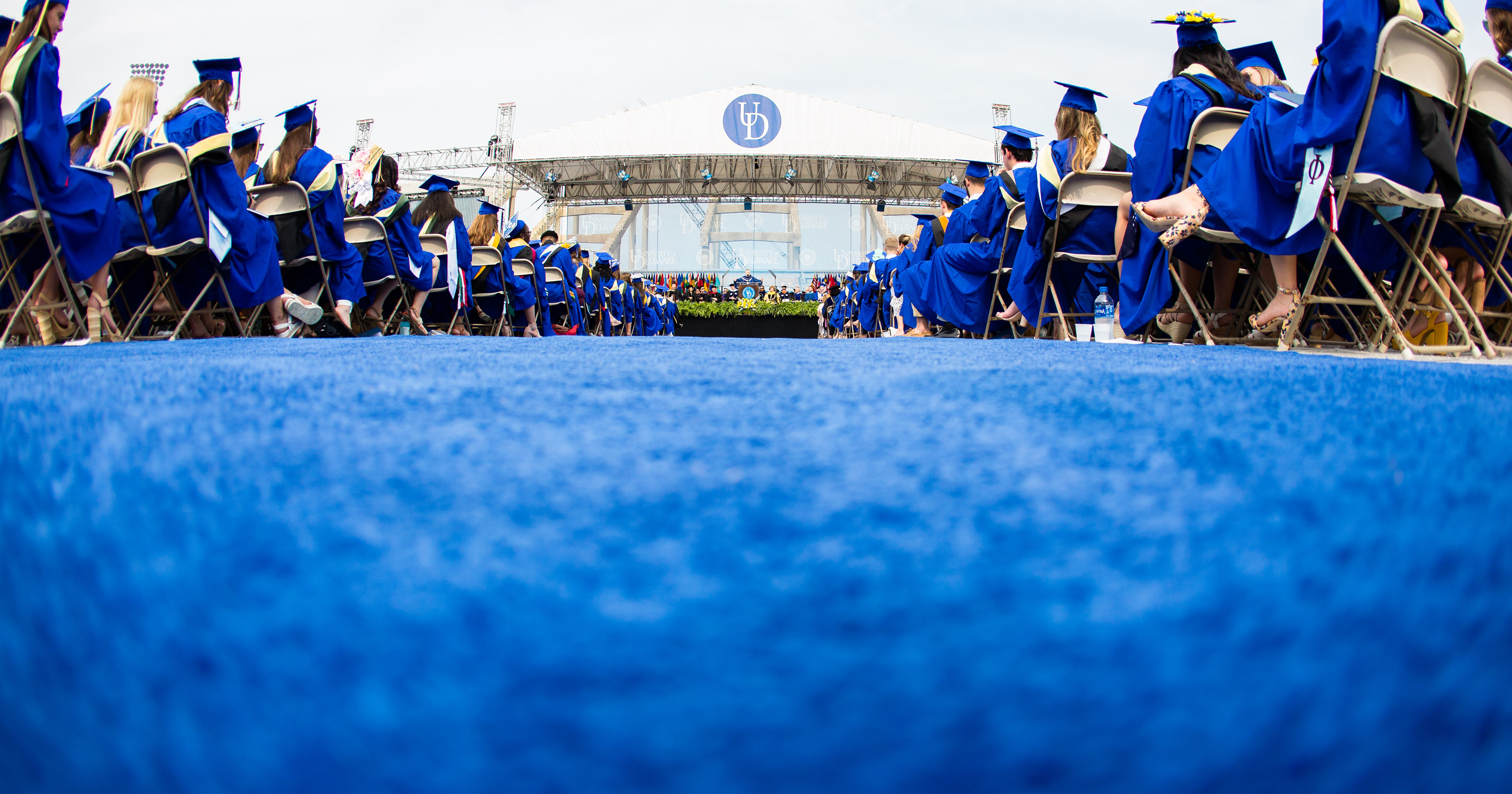 Shot of UD Commencement ceremony