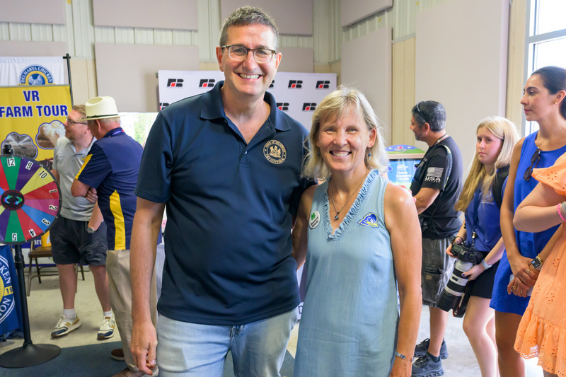 President Laura Carlson with Delaware Gov. Matt Meyer at the Delaware State Fair